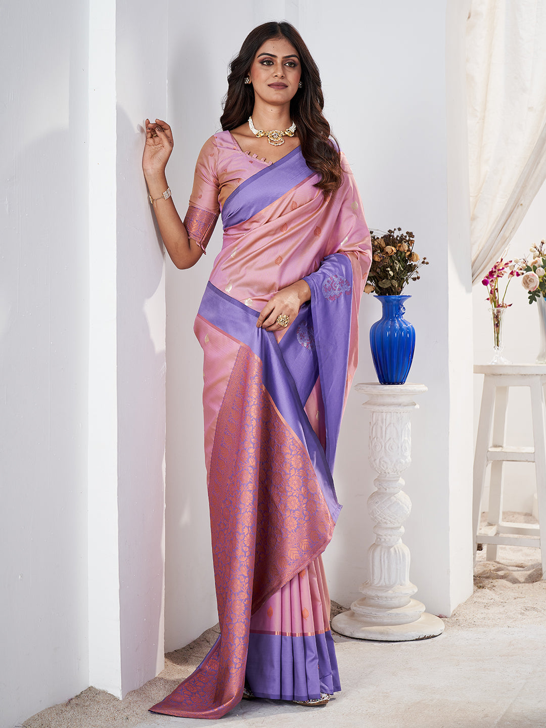 Jamuna Silk in Purple