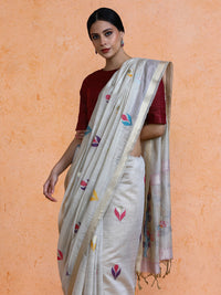 Rithika Cotton in Beige with Peach Motifs