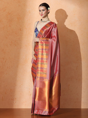 Aakshi Silk In Pink - Saree by Sarha