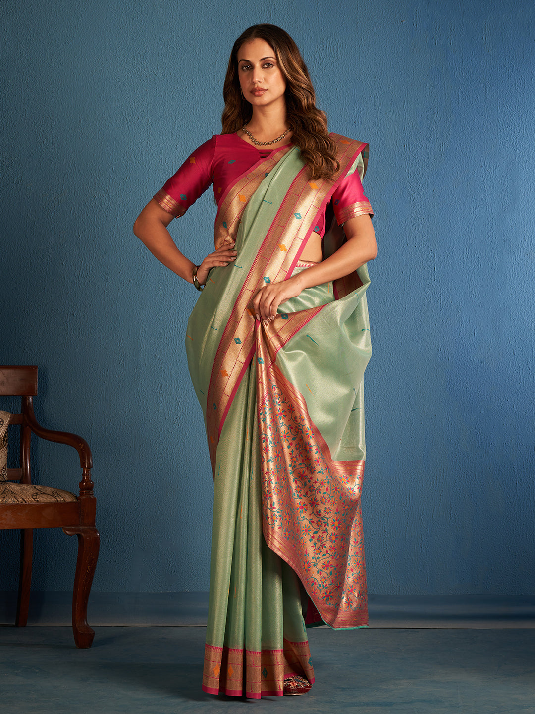 Vamika Silk in Light Green