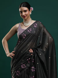 Sarha Woven Design Zari Muga Saree in Grey
