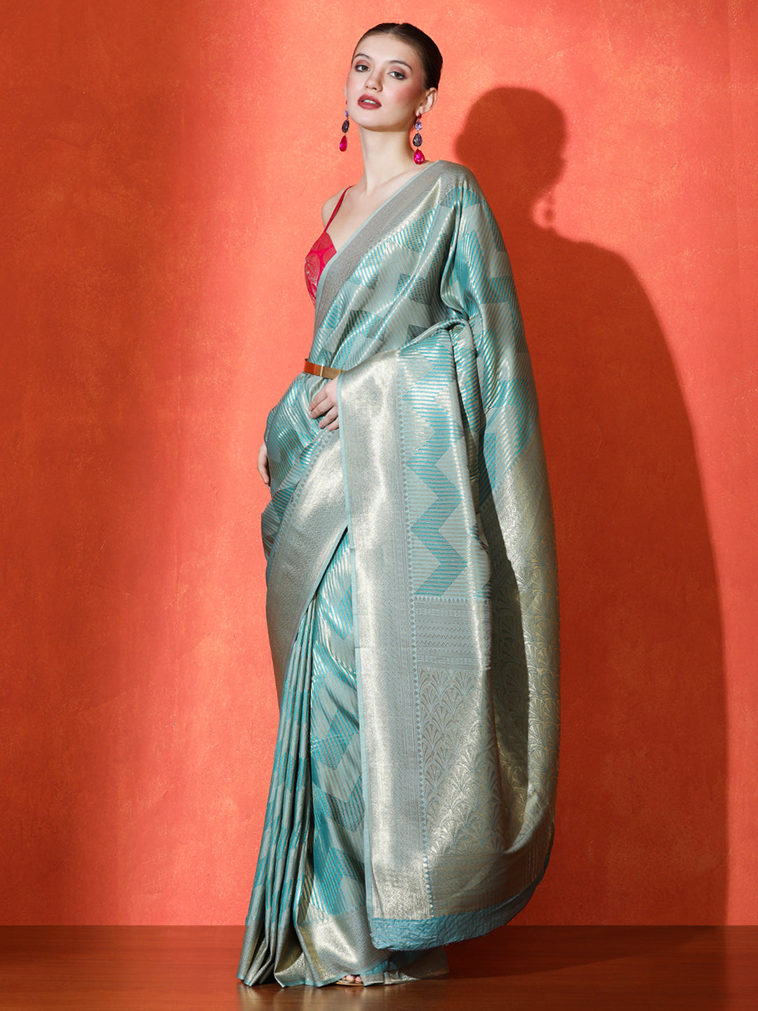 Suvarna Silk in Light Blue