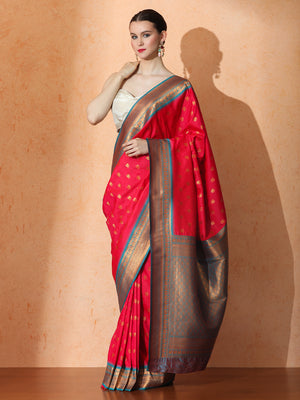 Bhakti Silk in Red - Saree by Sarha
