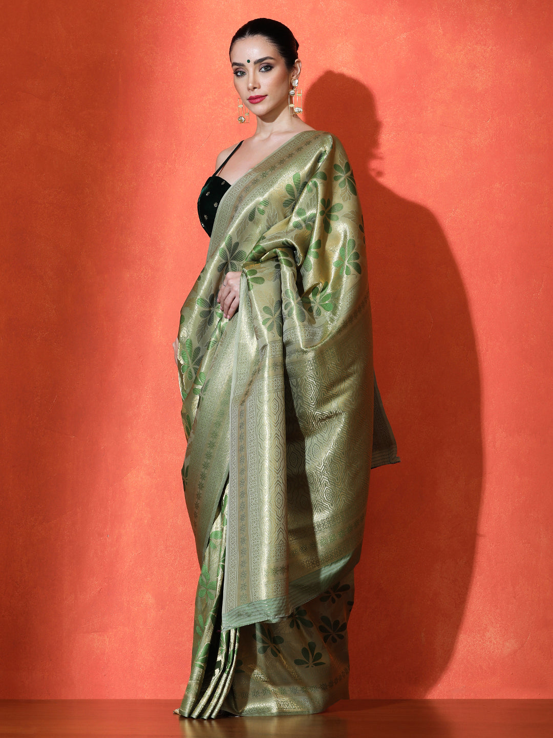 Swarna Silk in Light Green