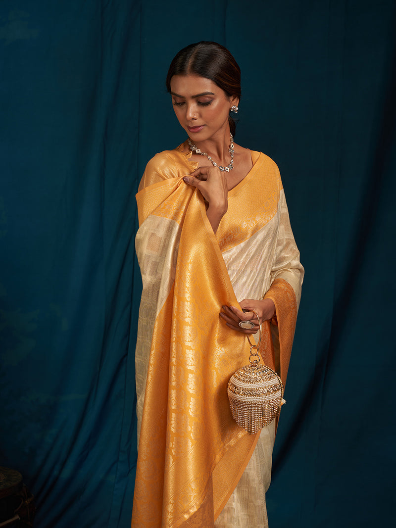 Swarnika Silk In Sunset Yellow