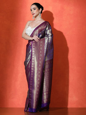 Vasanti Silk in Purple - Saree by Sarha