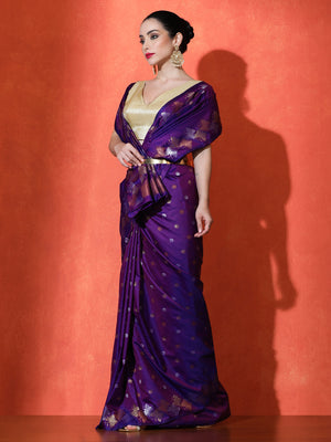Tantra Silk In Purple - Saree by Sarha