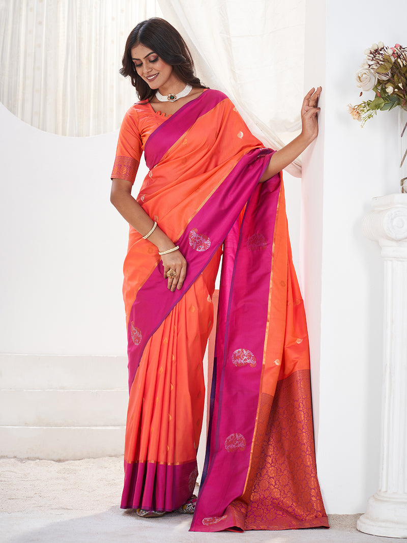 Jamuna Silk in Orange