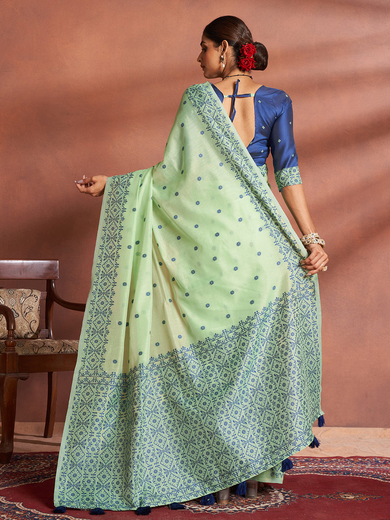 Dhrisha Cotton in Mint Green