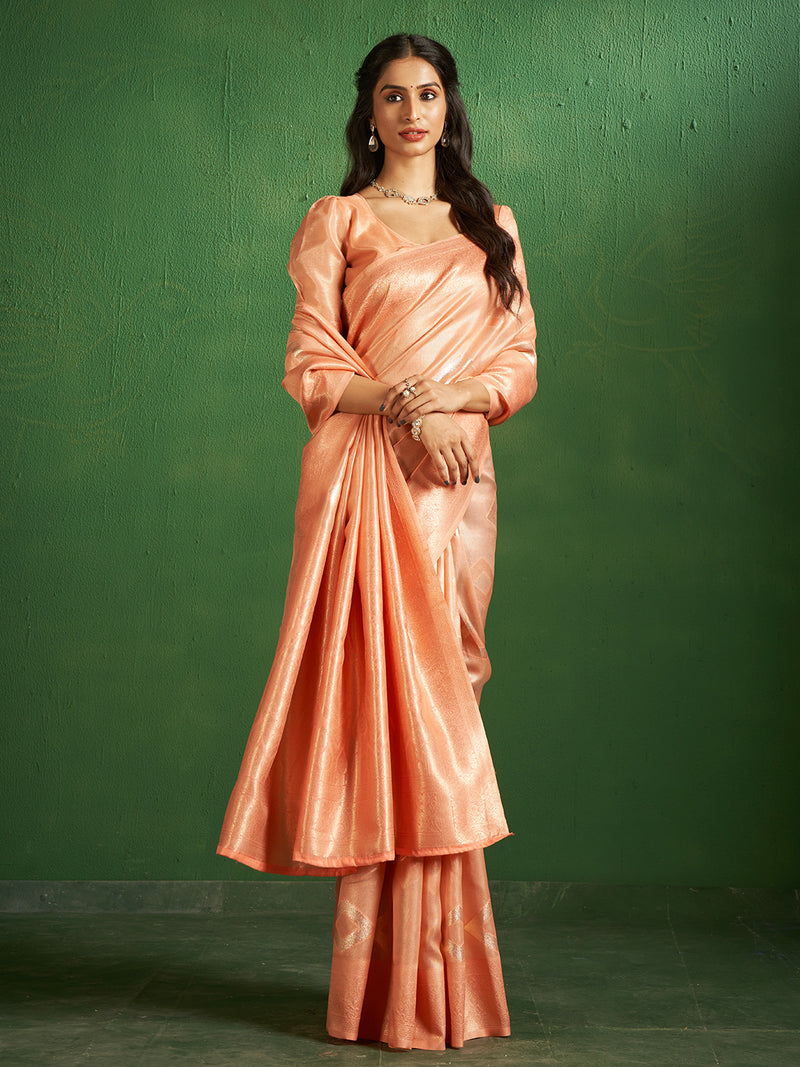 Kalki Silk in Peach