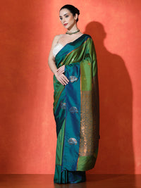 Jamuna Silk in Dark Green