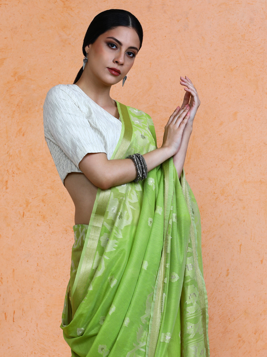 Vinita Cotton in Green