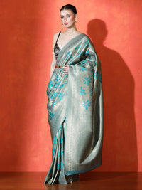 Swarna Silk in Light Blue