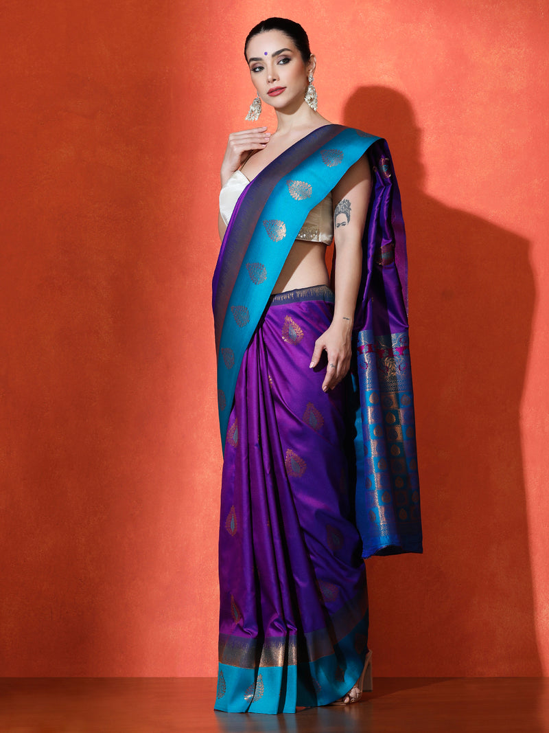 Latika Silk in Purple