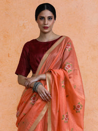 Shireen Cotton in Coral Orange