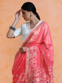 Vinita Cotton in Coral Orange