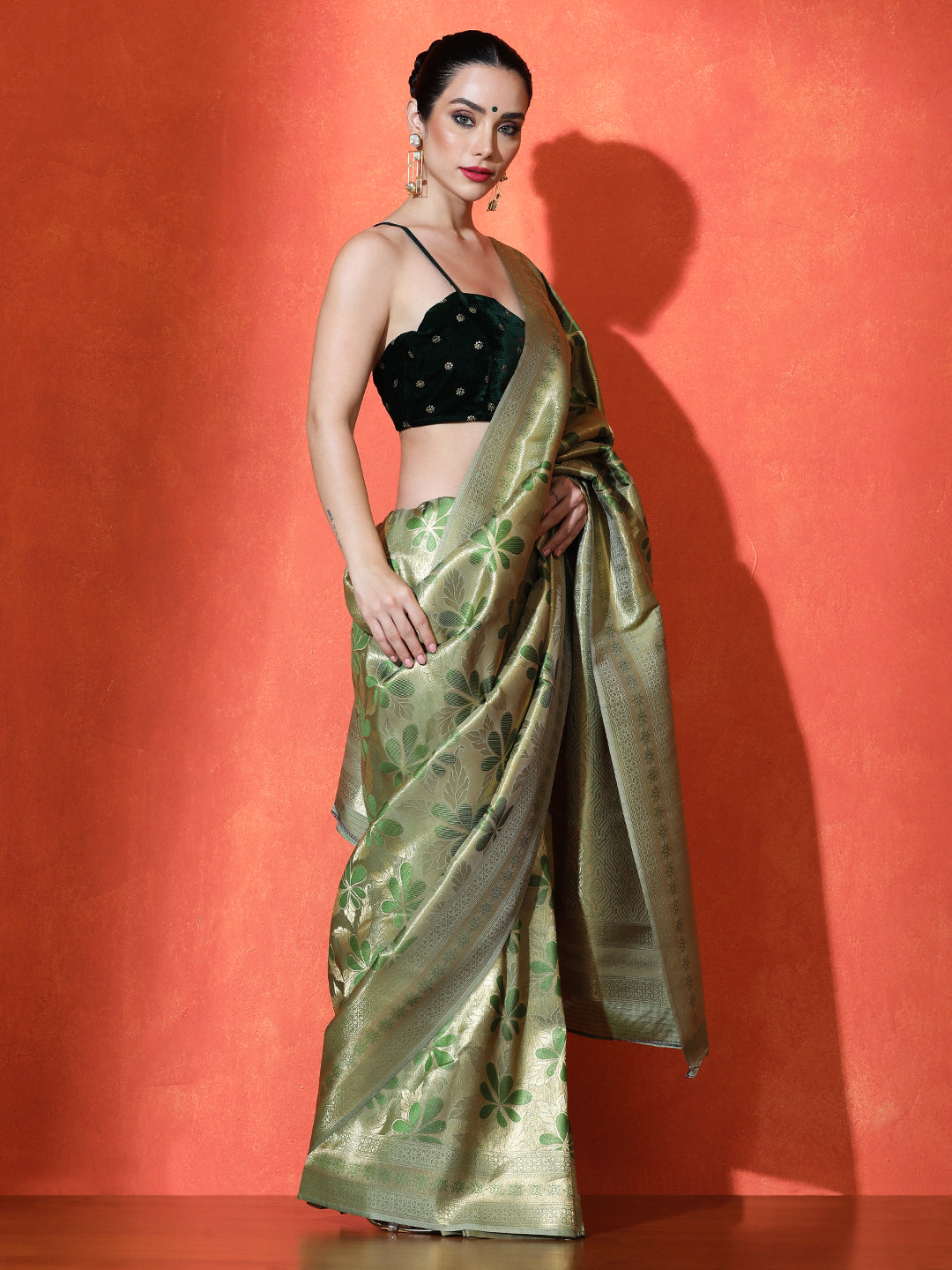 Swarna Silk in Light Green