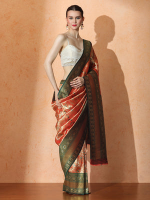 Vasanti Silk in Red - Saree by Sarha