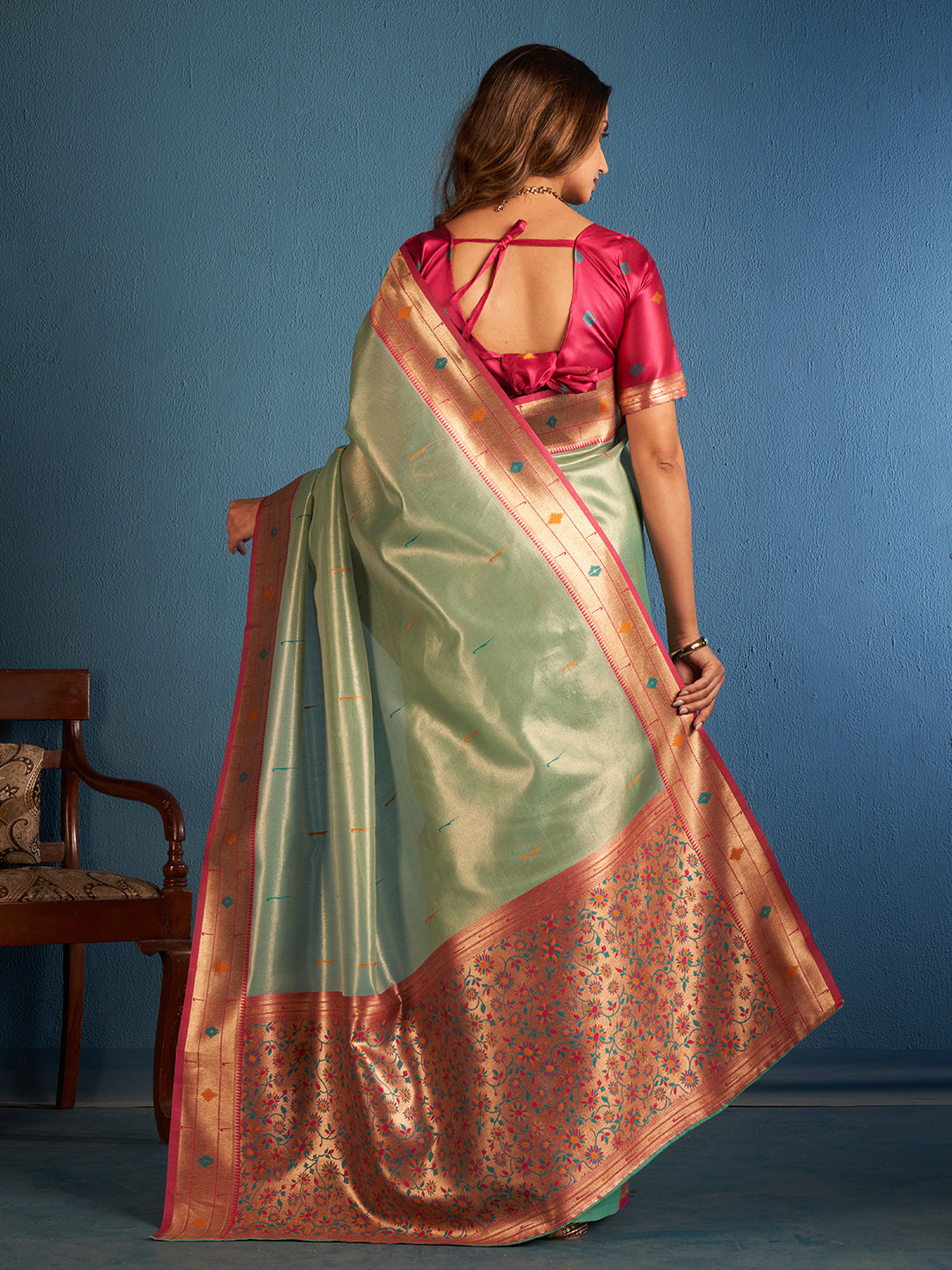 Vamika Silk in Light Green