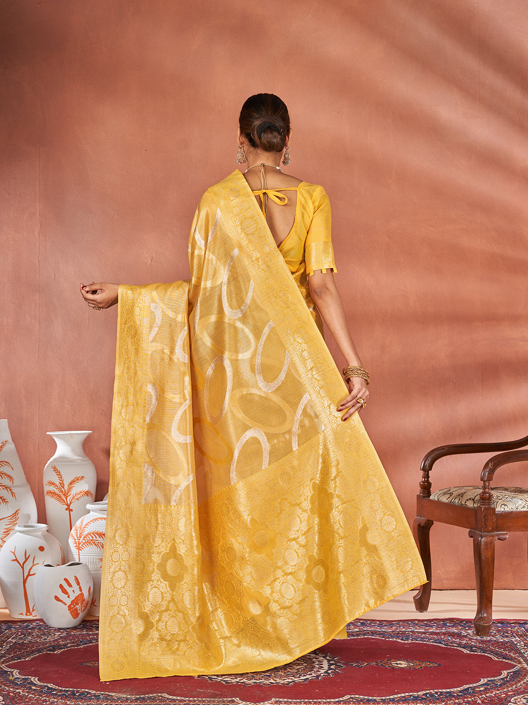 Etasha Silk In Golden Yellow