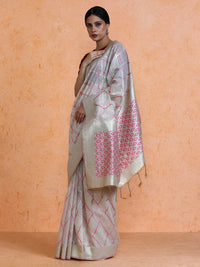 Devi Cotton in Beige with Pink Motifs