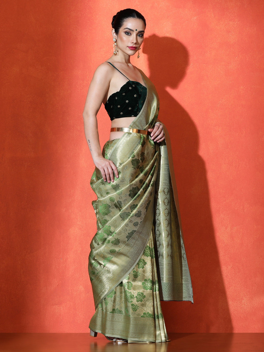 Sarvani Silk In Green