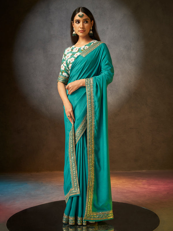 Gulaab in Turquoise Green