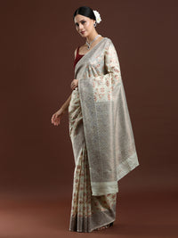 Woven Design Chanderi Cotton Saree in Light Green