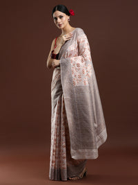Woven Design Chanderi Cotton Saree in Light Pink