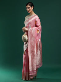 Woven Design Chanderi Cotton Saree in Pink