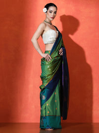 Jamuna Silk in Dark Green