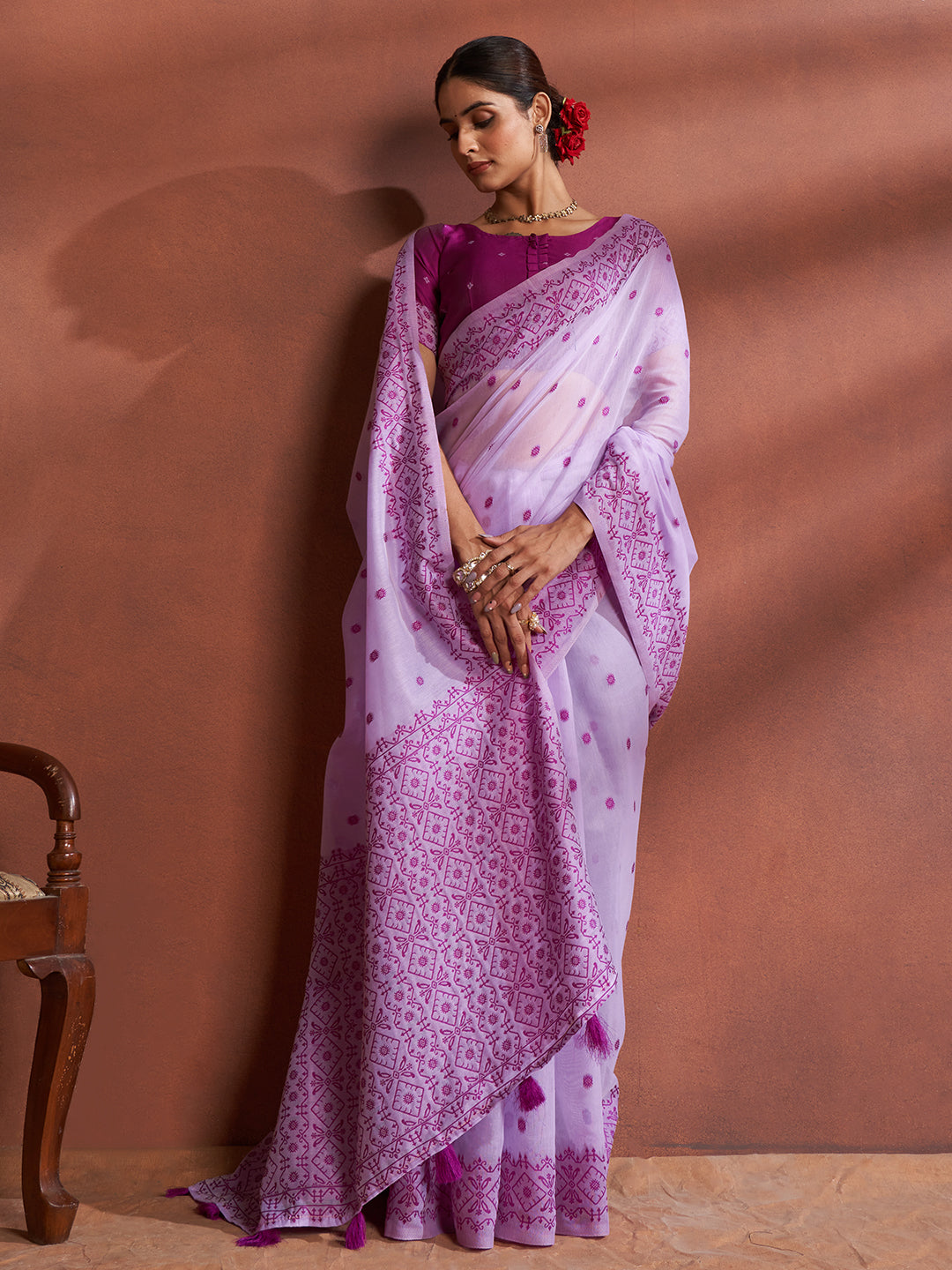 Dhrisha Cotton in Lilac