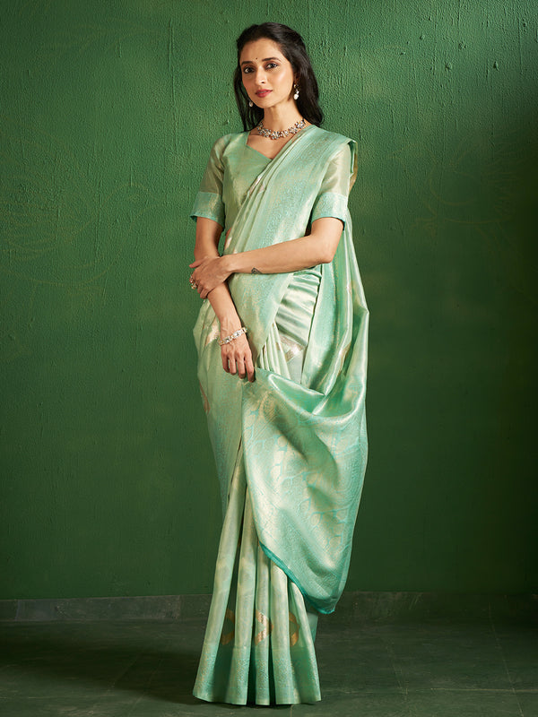Kalki Silk in Sea Green
