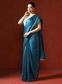 Women Sequinned Embellished Heavy Work Saree in blue