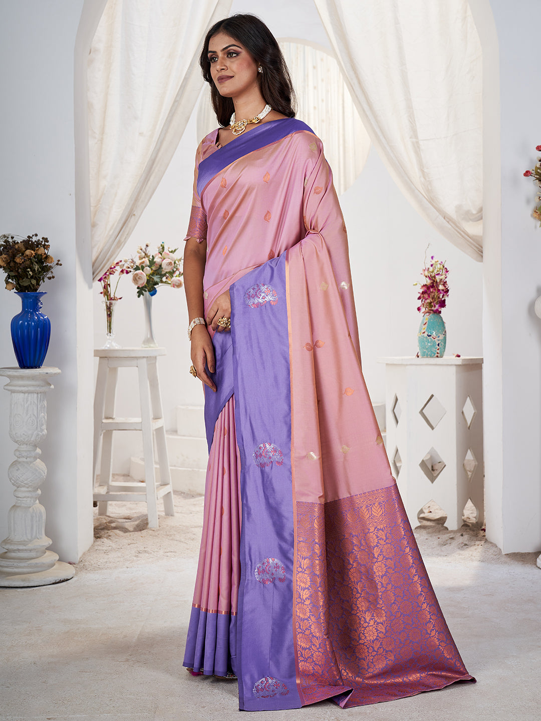 Jamuna Silk in Purple