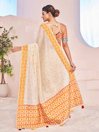 Aafreen Cotton in Beige and Yellow