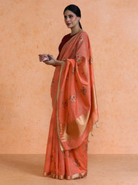 Shireen Cotton in Coral Orange