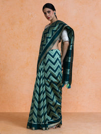 Sumitra Cotton in Dark Green and Pista