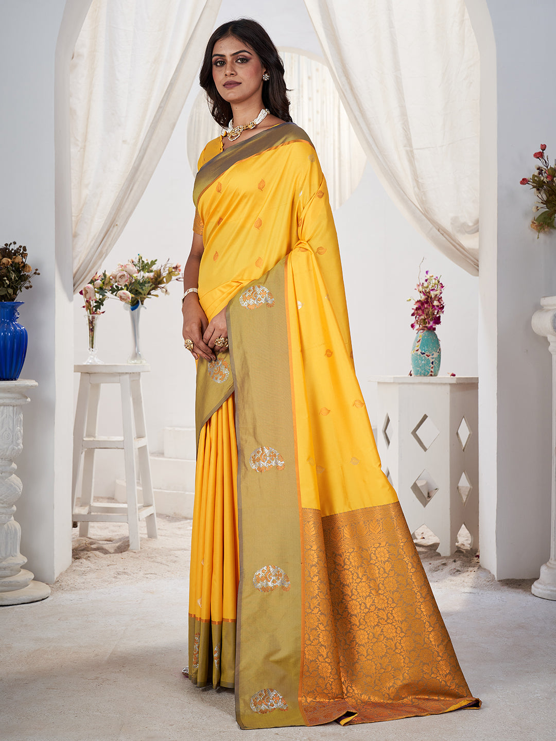 Jamuna Silk in Yellow