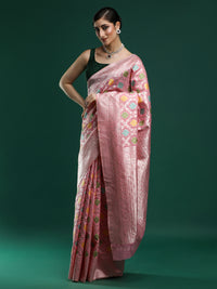 Woven Design Chanderi Cotton Saree in Pink