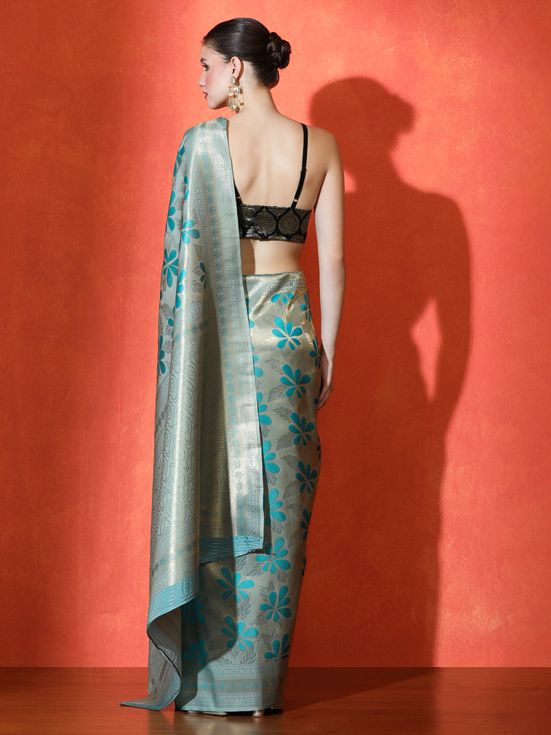 Swarna Silk in Light Blue