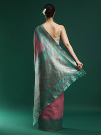 Woven Design Chanderi Cotton Saree in Pink