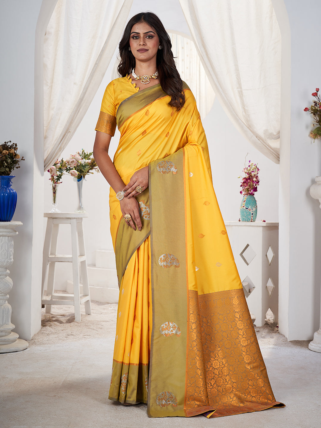 Jamuna Silk in Yellow