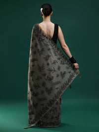 Sarha Woven Design Chanderi Saree in Grey
