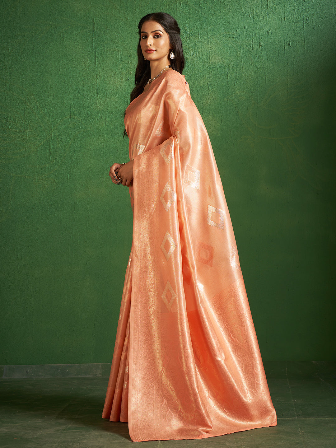 Kalki Silk in Peach