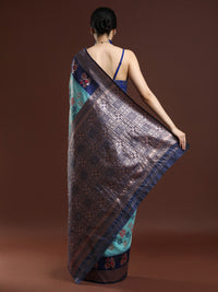 Woven Design Chanderi Cotton Saree in Blue