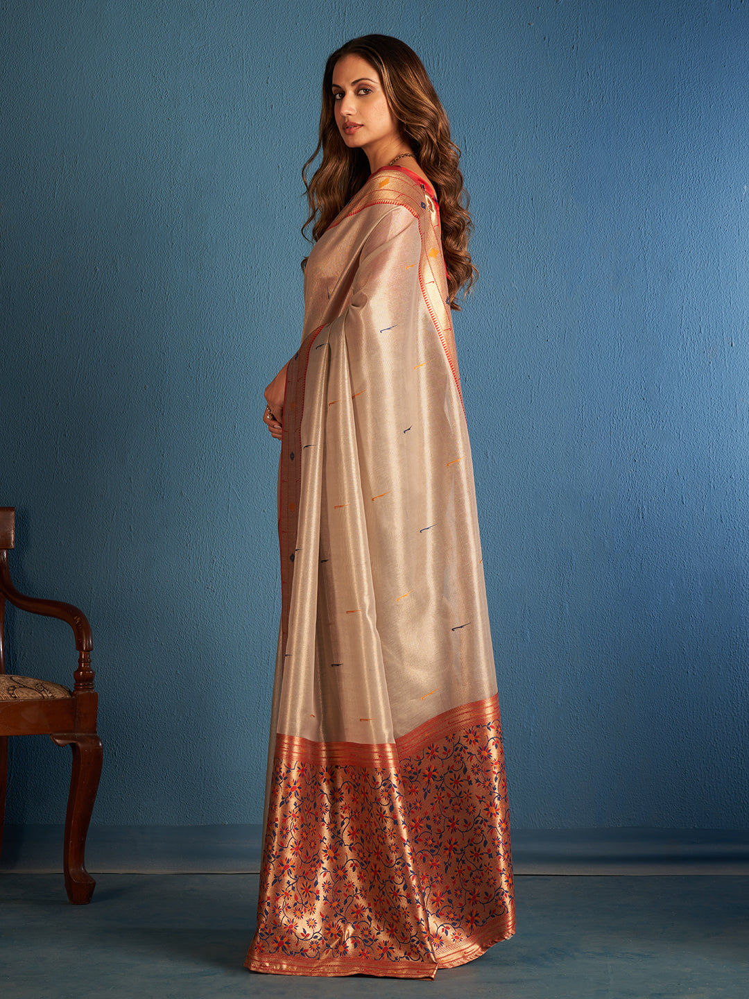 Vamika Silk in Cream