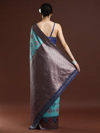 Woven Design Chanderi Cotton Saree in Blue