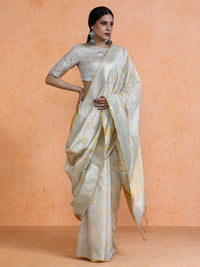 Devi Cotton in Beige with Yellow Motifs