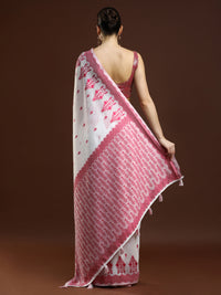 Sarha Woven Design Zari Chanderi Saree in Pink